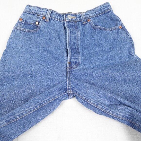 Vintage Levi's 501 Mom Jeans Women's 26x32 High Waist Tapered Leg 90s - Picture 7 of 14